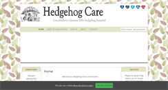 Desktop Screenshot of hedgehogcare.org.uk