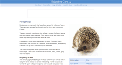 Desktop Screenshot of hedgehogcare.org