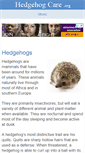 Mobile Screenshot of hedgehogcare.org